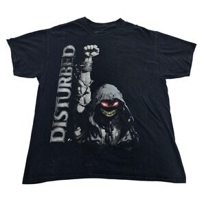 Disturbed‎ Band T-Shirt Mens Large Black The Guy Graphic Heavy Metal Rock Tee